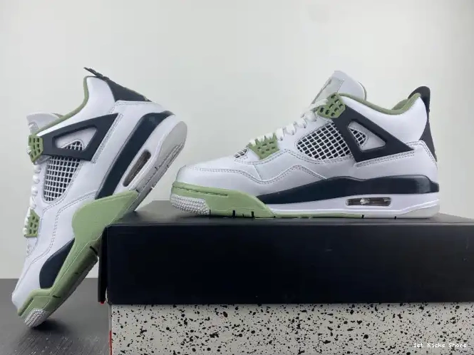 1st Kicks Air Jordan 4 Seafoam WMNS AQ9129-103 0523